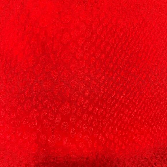 H&M Red Jacquard-weave Faux Wrap Midi Dress - Picture 9 of 13